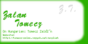 zalan tomecz business card